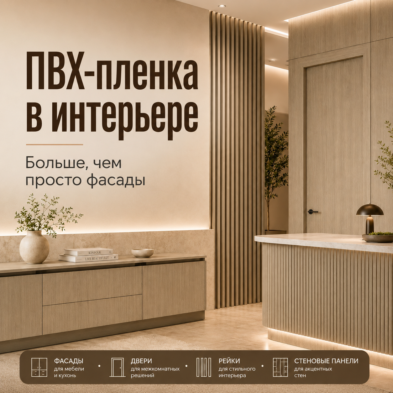 ПВХ-пленка в интерьере: больше, чем просто фасады