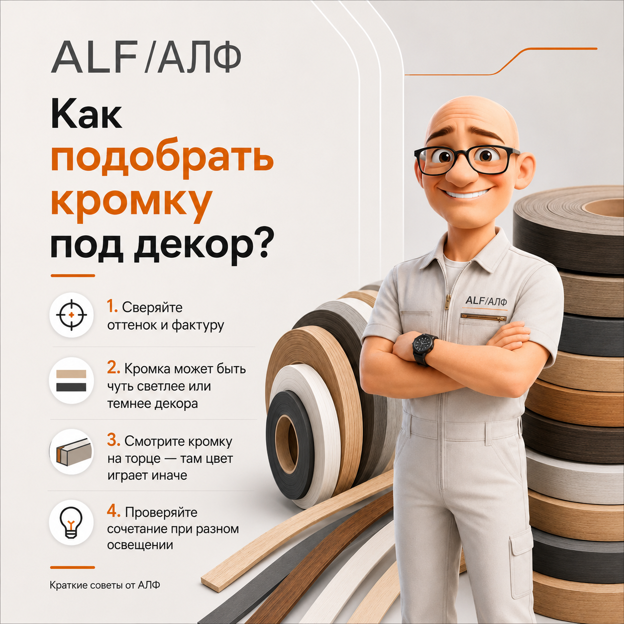 Как подобрать кромку под декор?